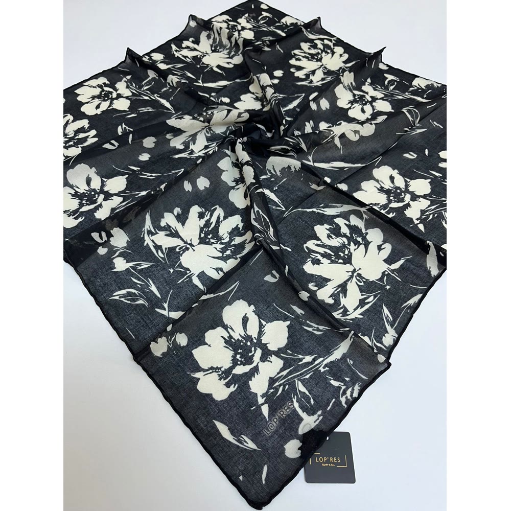 1137 SOFT EŞARP SİYAH-KREM