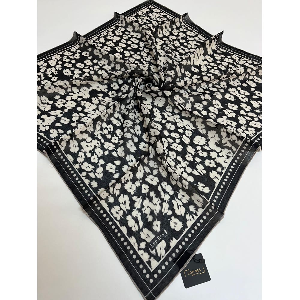 1138 SOFT EŞARP SİYAH-KREM