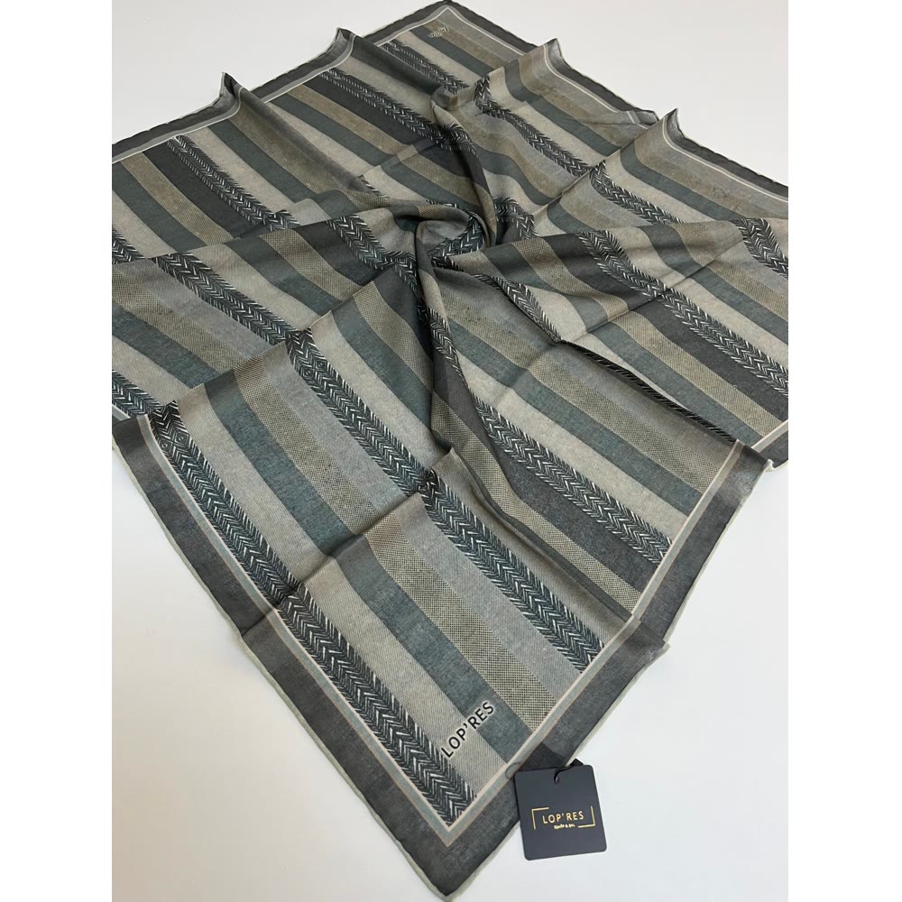 BALIK SIRTI DESEN EŞARP GRİ