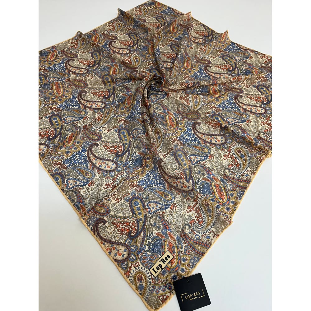 ETNİK DESEN EŞARP MAVİLİ