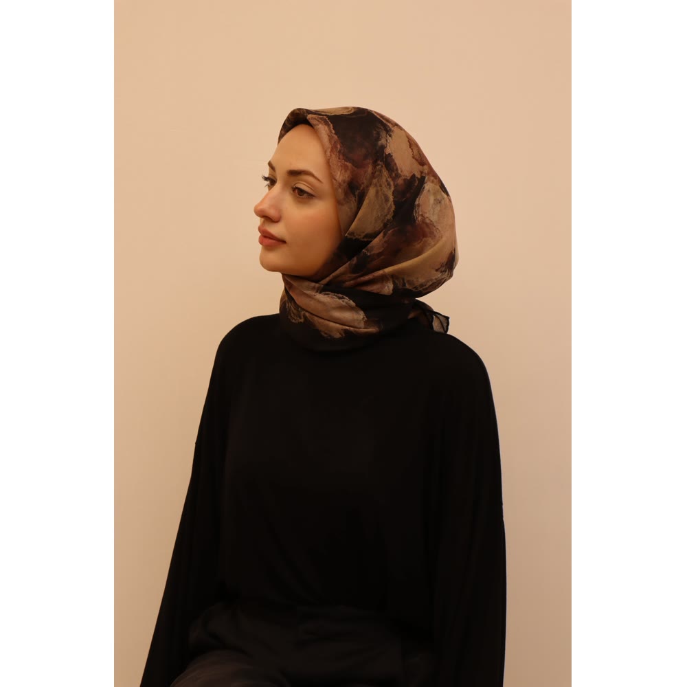 SOFT EŞARP 1122 SİYAH-KAHVE