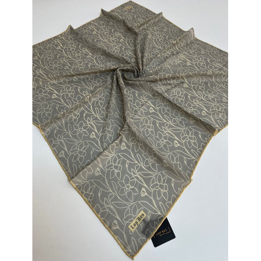 SOFT EŞARP 1128 AÇIK GRİ-SARI