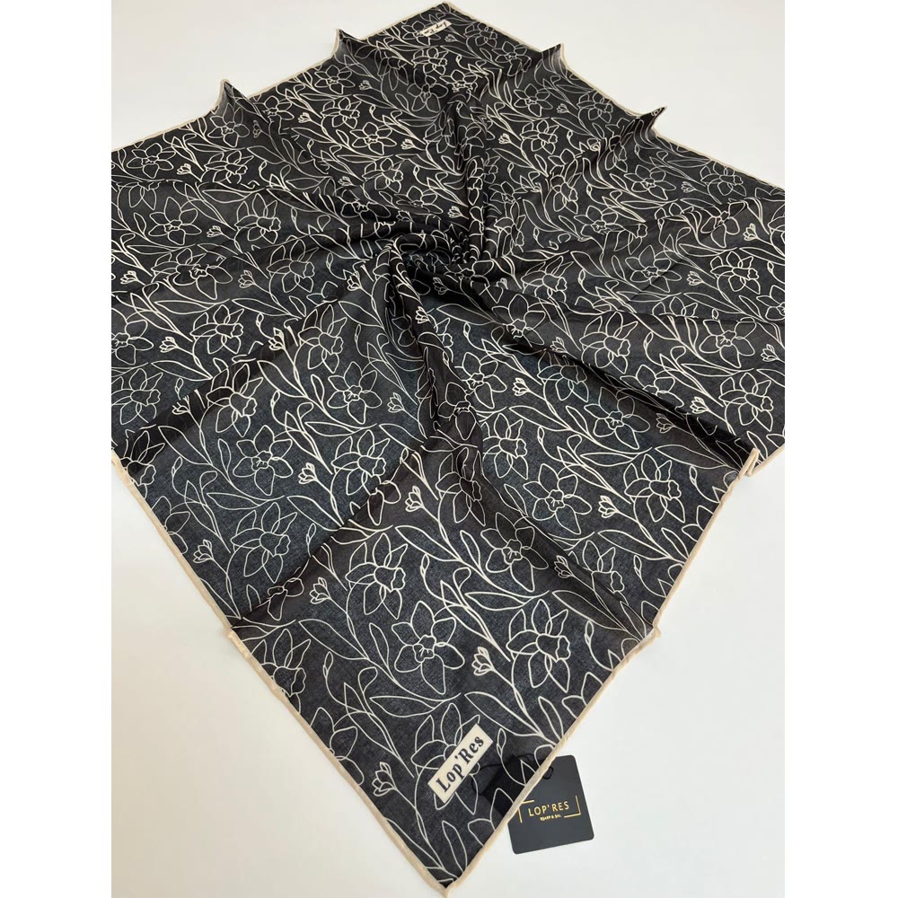 SOFT EŞARP 1128 SİYAH-KREM