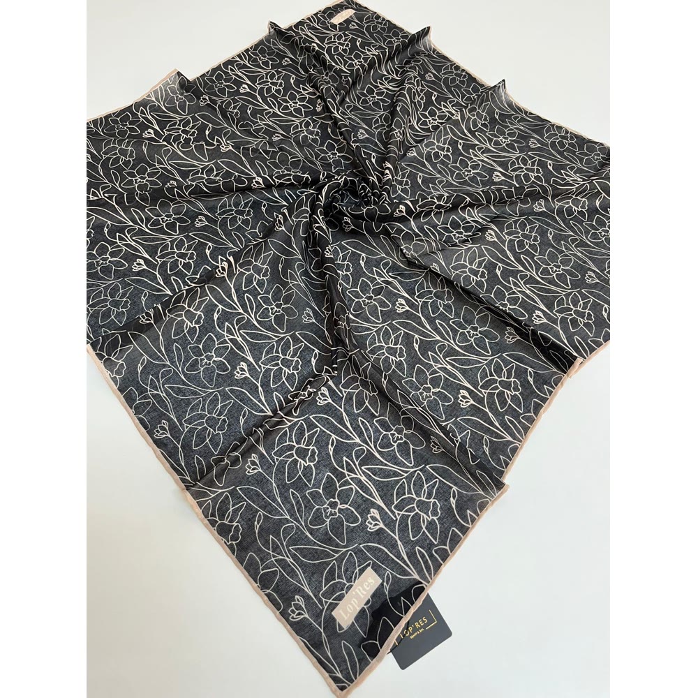 SOFT EŞARP 1128 SİYAH-VİZON