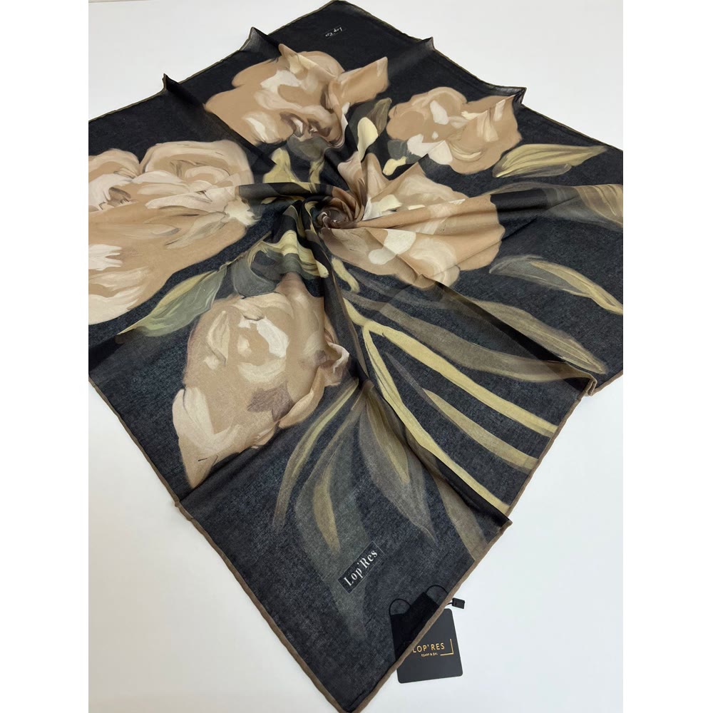 SOFT EŞARP 1132 SİYAH-KREM