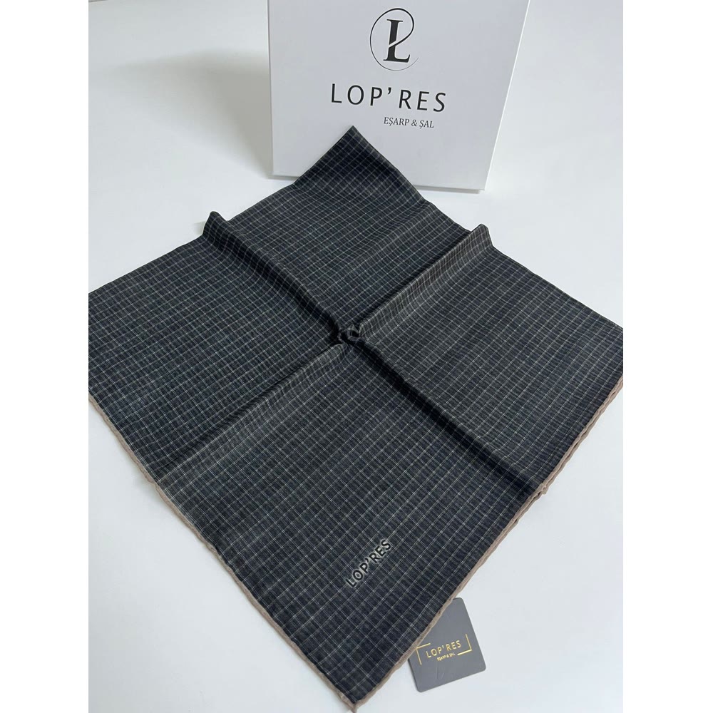 SOFT EŞARP 1140 SİYAH-VİZON DİKİŞLİ