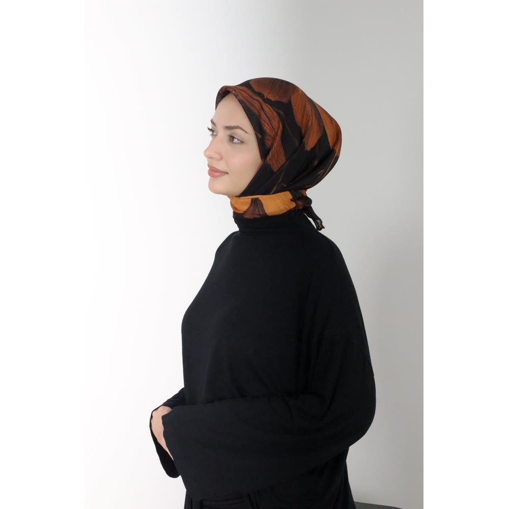 SOFT EŞARP 1142 CANLI SARI ÇİÇEK