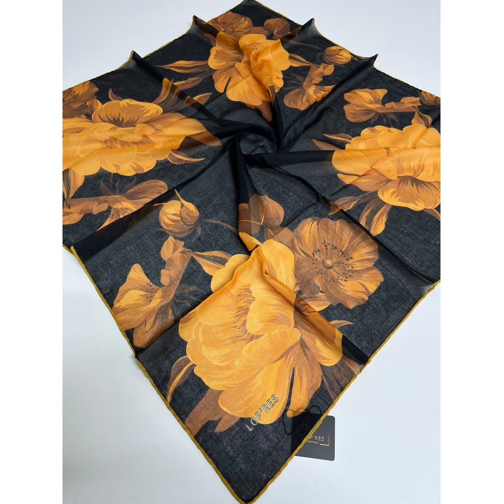 SOFT EŞARP 1142 CANLI SARI ÇİÇEK