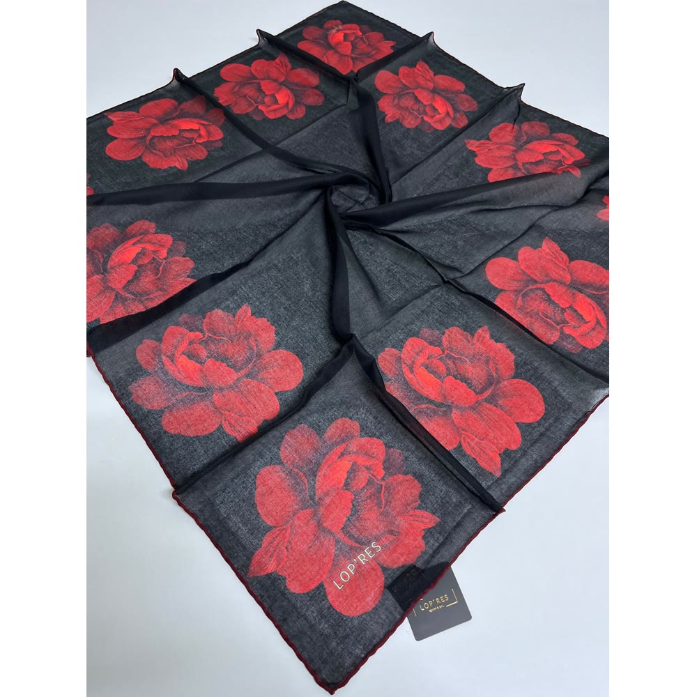 SOFT EŞARP 1142 KIRMIZI ÇİÇEK