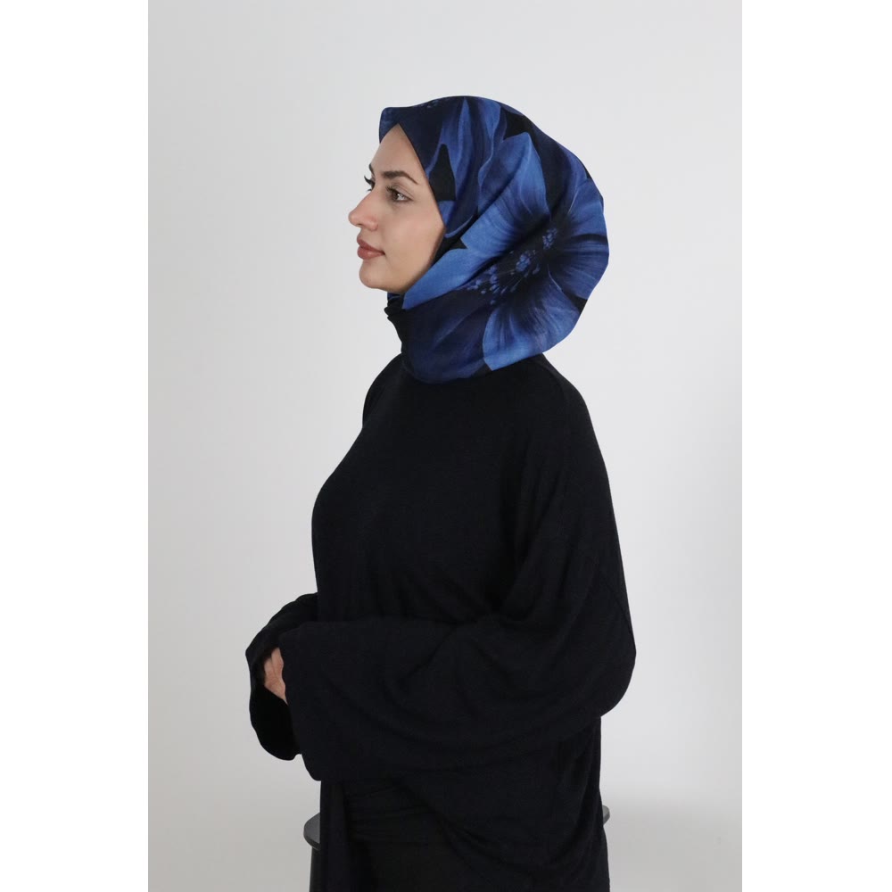 SOFT EŞARP 1142 MAVİ ÇİÇEK