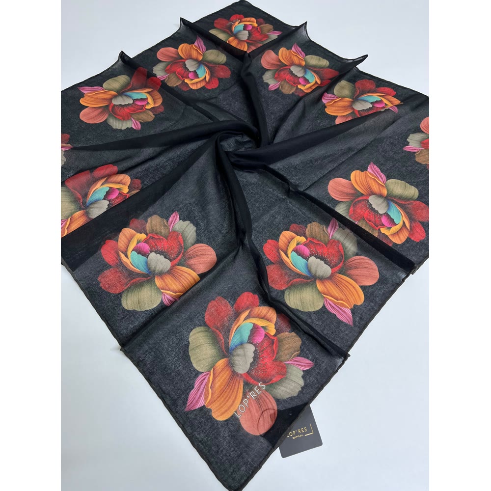 SOFT EŞARP 1142 RENKLİ ÇİÇEK