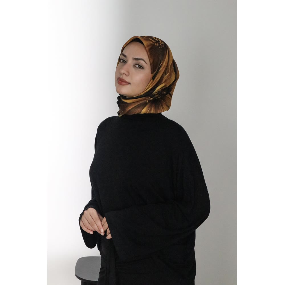 SOFT EŞARP 1142 SARI ÇİÇEK