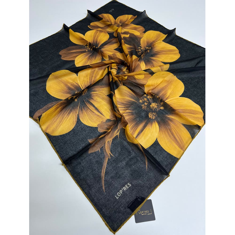 SOFT EŞARP 1142 SARI ÇİÇEK