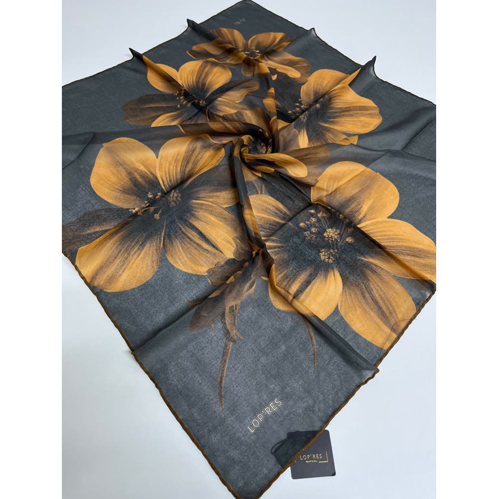 SOFT EŞARP 1142 SOFT SARI ÇİÇEK