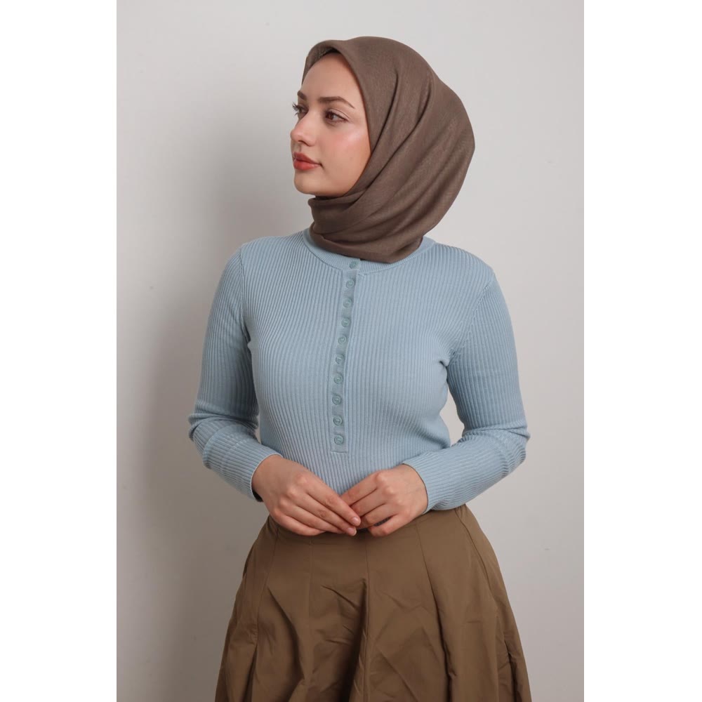 TEK RENK SOFT EŞARP KAHVE