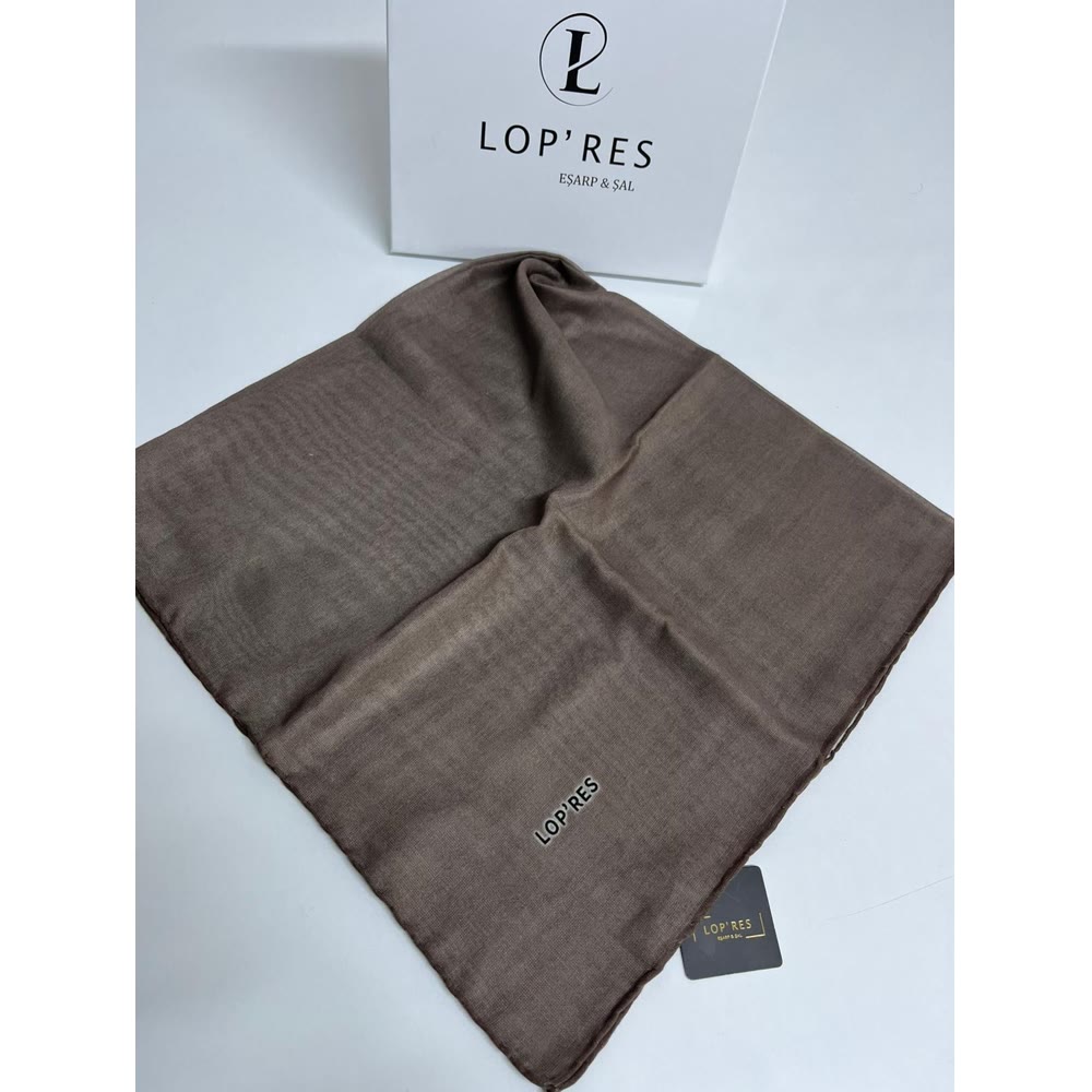 TEK RENK SOFT EŞARP KAHVE