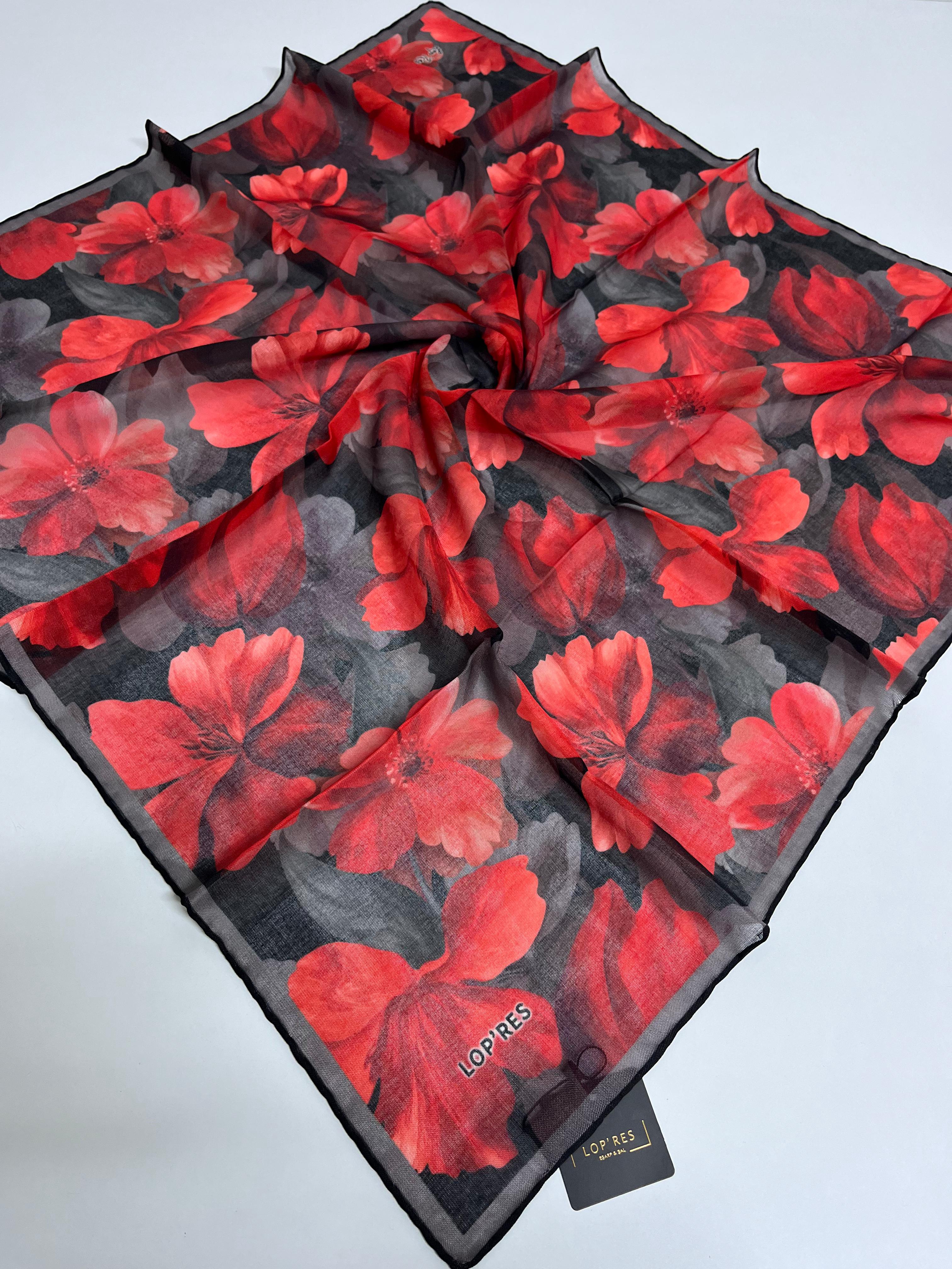 SOFT EŞARP 5002 SİYAH-KIRMIZI