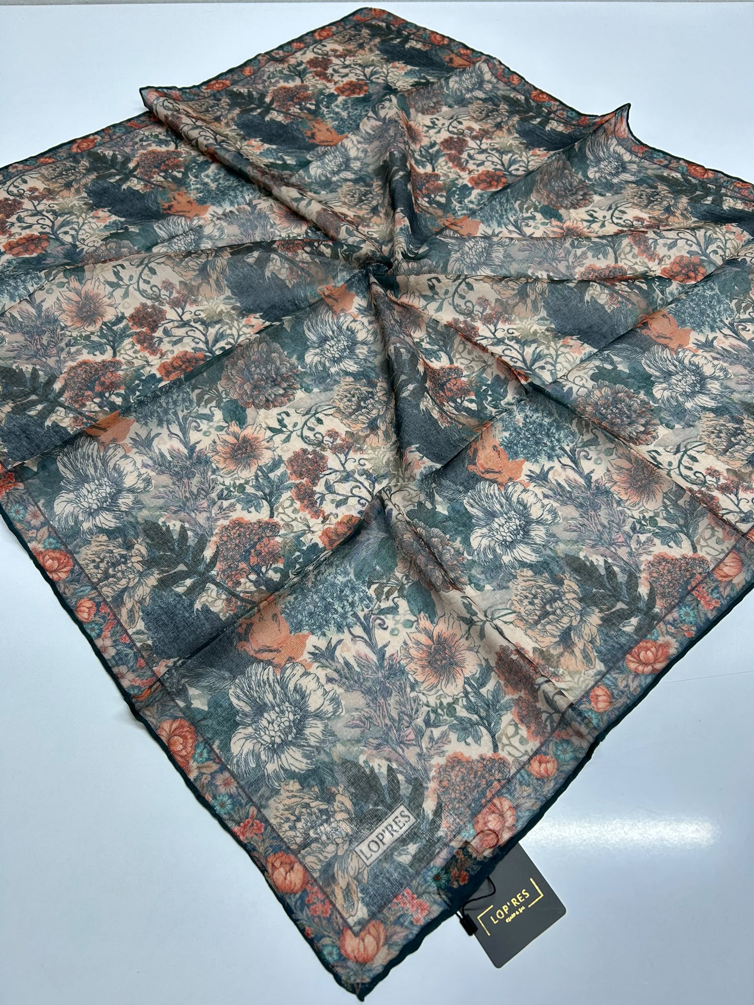 SOFT EŞARP 5013 PETROL-EKRU