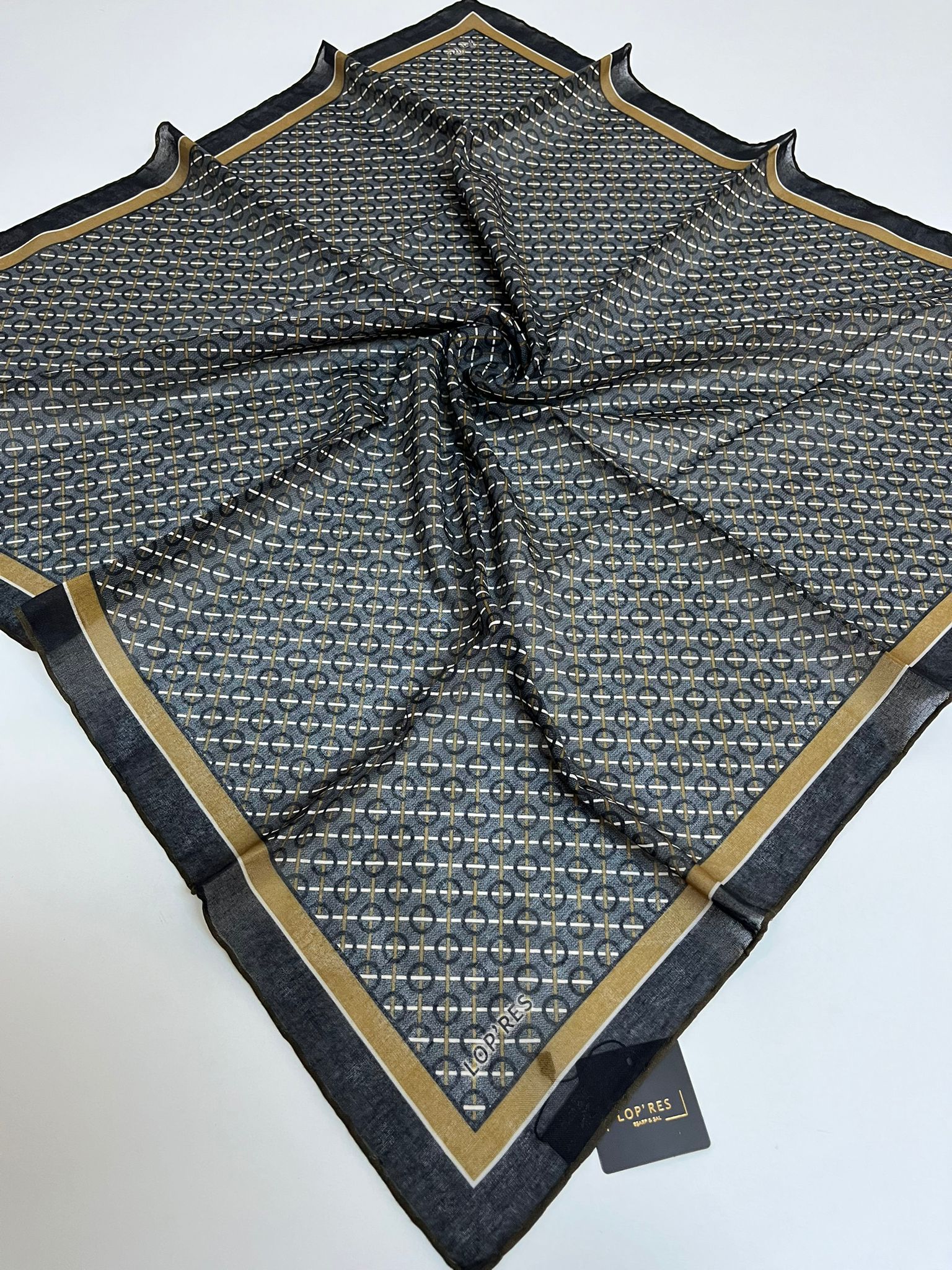 SOFT EŞARP 5016 CAMEL-SİYAH