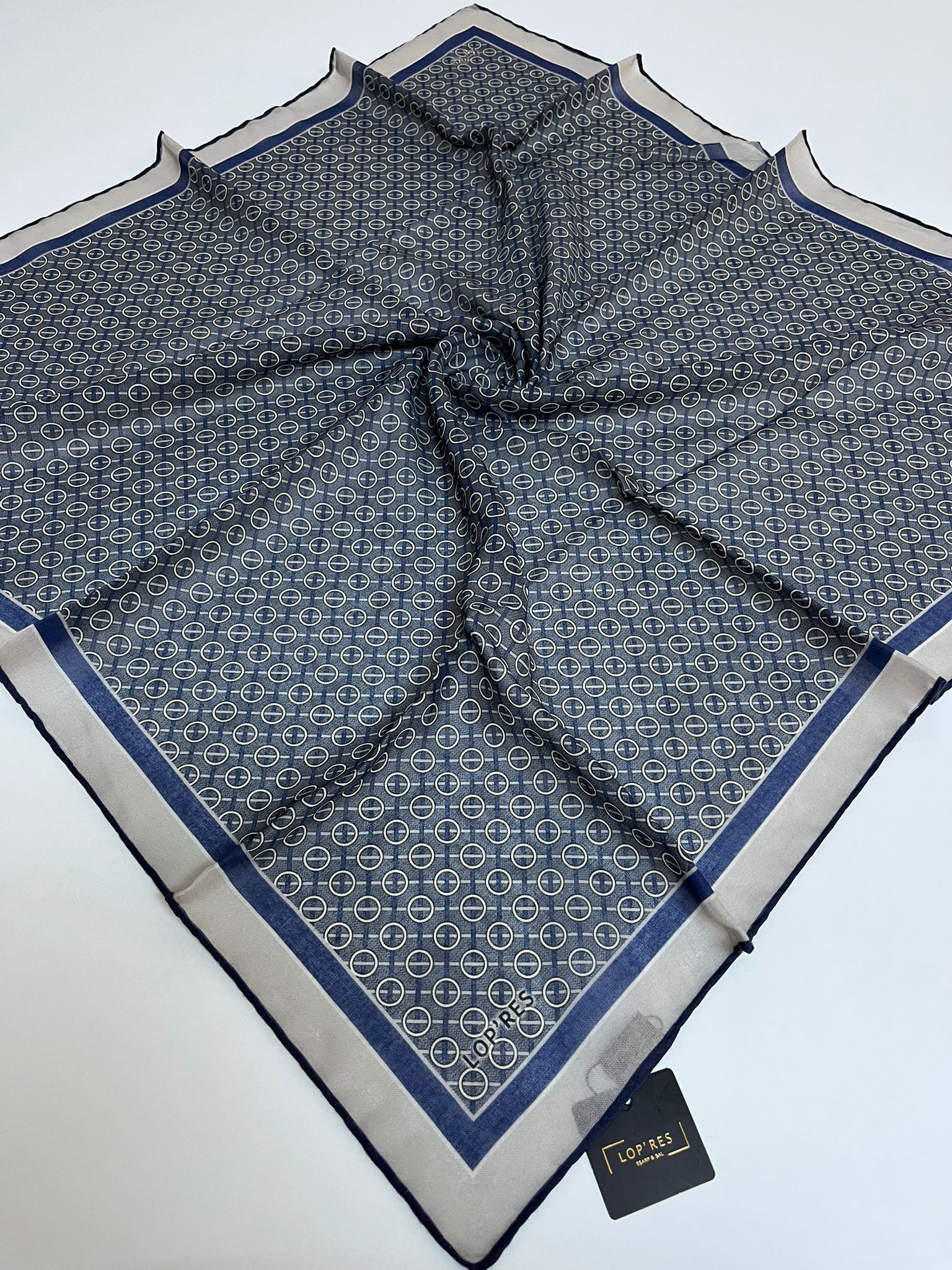 SOFT EŞARP 5016 MAVİ-GRİ