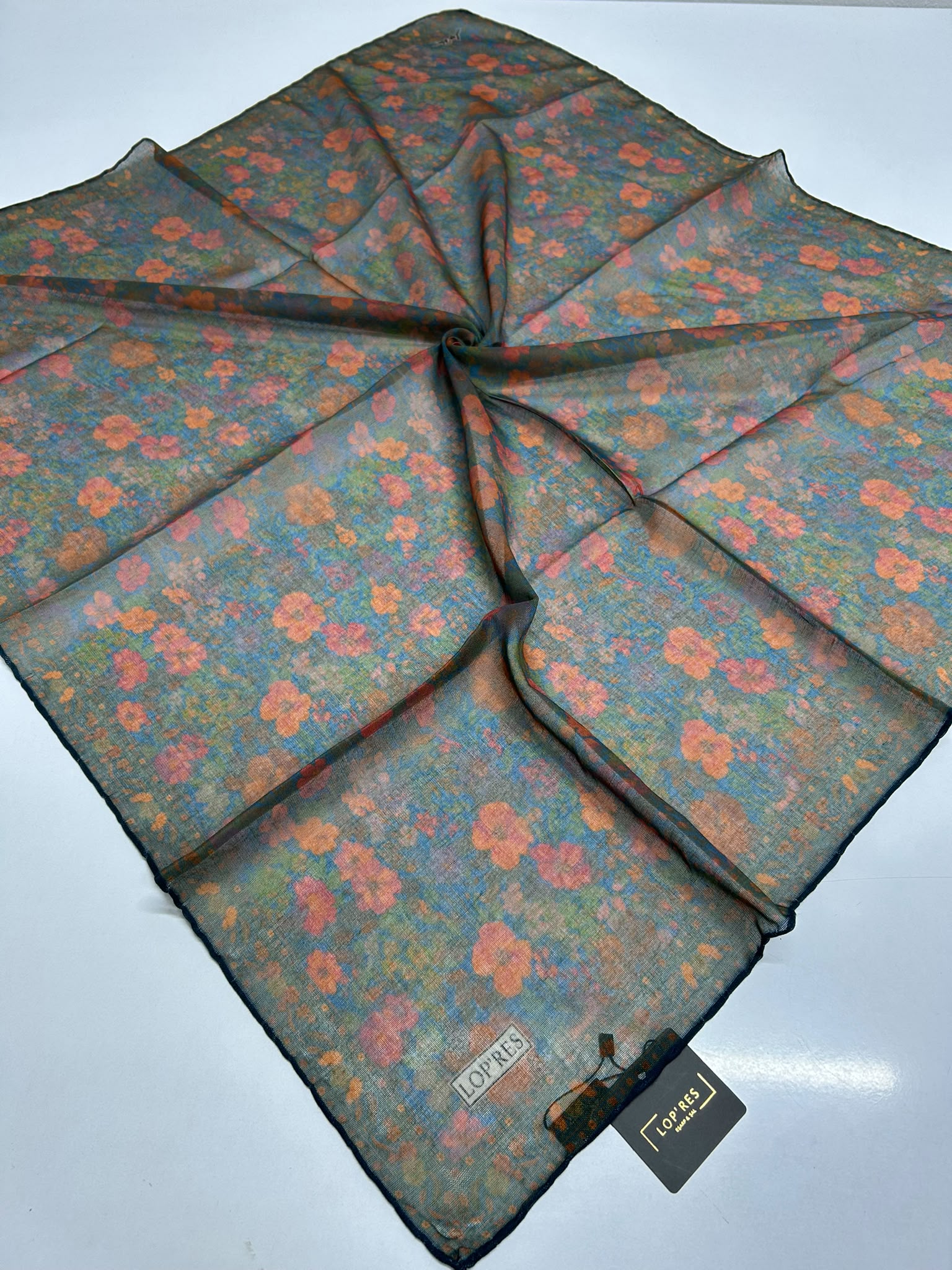 SOFT EŞARP 5018 PETROL-TURUNCU